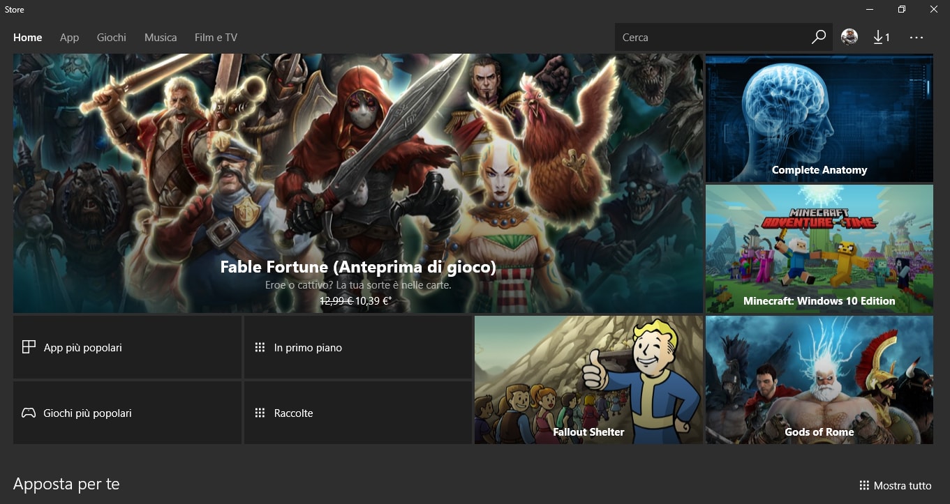 Il nuovo Windows Store con il Fluent Design arriva per tutti gli utenti